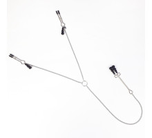 Затискач для сосків та клітора Art of Sex - Nipple and clit clamps Black Pearl