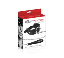 Нашийник великим кільцем та з повідцем Fetish Tentation Ring and Leash