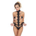 Регульований ремінь для шиї і зап'ясть Fetish Tentation Harness Straps for Neck з маскою на очі