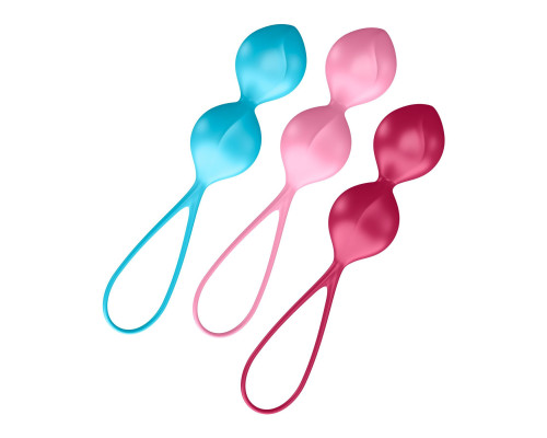 Вагінальні кульки Satisfyer V Balls (3 пари), діаметр 3,4 см, маса 79-114-150г, монолітні