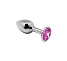Металева анальна пробка з кристалом Alive Mini Metal Butt Plug Pink S