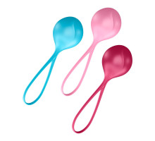 Вагінальні кульки Satisfyer Strengthening Balls (3шт), діаметр 3,8 см, маса 62-82-98г, монолітні