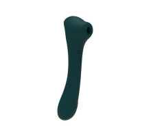 Вібратор та вакуумний кліторальний стимулятор 2-в-1 Alive Quiver Teal оновлена ​​модель