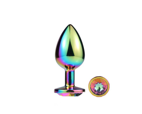 Металлическая анальная пробка MAI Attraction Toys №74 Rainbow