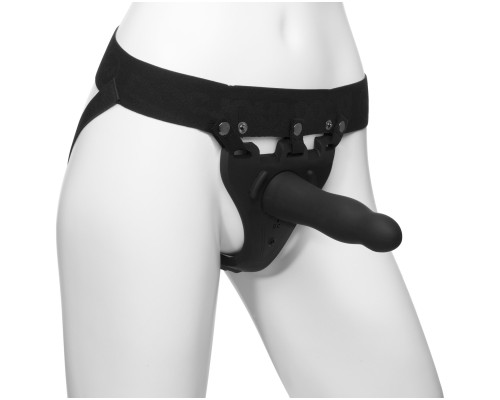 Страпон унісекс Doc Johnson Body Extensions – Be Aroused, вібрація, пульт керування, порожня насадка