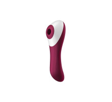 Вакуумний стимулятор із вібрацією Satisfyer Dual Crush Wine Red