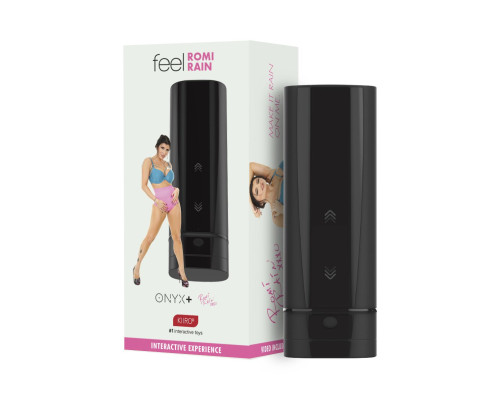 Мастурбатор Kiiroo Onyx+ Romi Rain, 10 сжимающих колец, не надо двигать, теледильдоника