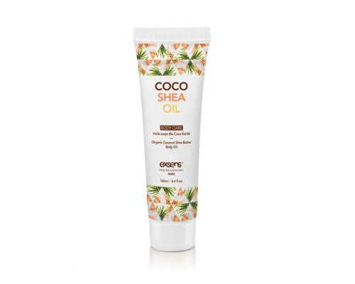 Органічна кокосова олія каріте (ши) для тіла EXSENS Coco Shea Oil 100 мл, сертифікат ECOCERT