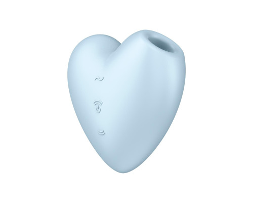 Вакуумний стимулятор-серце з вібрацією Satisfyer Cutie Heart Blue