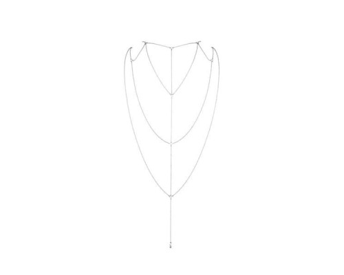 Ланцюжок для спини Bijoux Indiscrets Magnifique Back and Cleavage Chain - Silver, прикраса для тіла