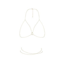 Ланцюжок портупея Bijoux Indiscrets Magnifique Bra Chain - Gold, прикраса на тіло
