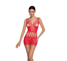 Бодістокінг мінісукня з метеликами Passion BS090 One Size red