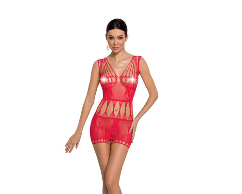 Бодістокінг мінісукня з метеликами Passion BS090 One Size red