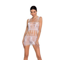 Бодістокінг мінісукня з метеликами Passion BS090 One Size white