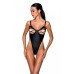 Боді з екошкіри Passion CELIN BODY L/XL, black, з доступом, відкритий
