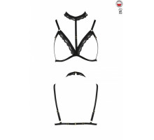 Бюстгальтер-стрепи з чокером Passion Exclusive SHELLY BRA XXL/XXXL, black