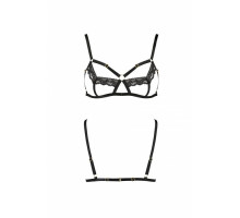 Бюстгальтер-стрепи з мереживом Passion Exclusive SOLON BRA XXL/XXXL, black