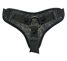 Трусы для страпона Sportsheets Midnight Lace Strap-On, отделка под кружево, комфортные