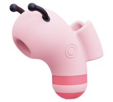 Вакуумний стимулятор із мікрострумами KISSTOY Beebe Pink, на палець
