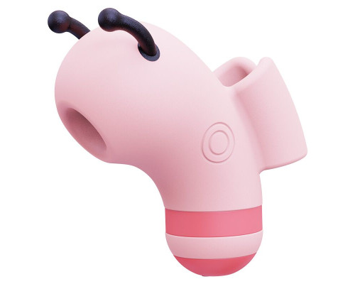 Вакуумний стимулятор із мікрострумами KISSTOY Beebe Pink, на палець