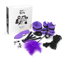 BDSM-набір Art of Sex – Soft Touch BDSM Set, фіолетовий, 9 предметів