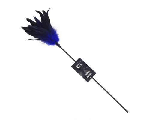 Лоскітка з пером півня Art of Sex – Feather Paddle, синя