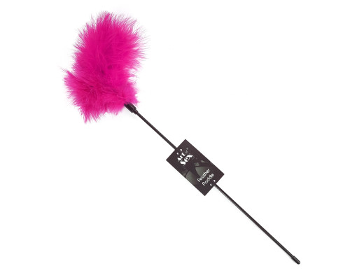 Лоскітка з пером індика Art of Sex – Feather Paddle, темно-рожева