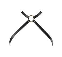 Портупея з екошкіри Bijoux Indiscrets MAZE — Cross Chest Harness Black