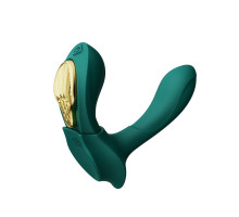 Смарт-вібратор у трусики Zalo - AYA Turquoise Green, насадка та пульт ДК