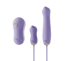 Набір 3в1 Zalo – UNICORN Set Violet, віброяйце, пульсатор, вакуумний стимулятор