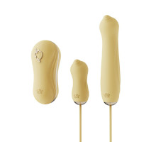 Набір 3в1 Zalo – UNICORN Set Yellow, віброяйце, пульсатор, вакуумний стимулятор