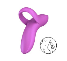 Вібратор на палець Satisfyer Bold Lover Dark Pink, гнучкий