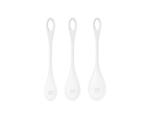 Набір йоні намистин Satisfyer Yoni Power 1 White, діаметр 2-2,5-3см, вага 22-46-74гр