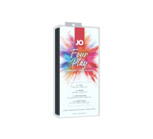 Набір змазок на водній основі JO Four Play (8×10 мл): H2O Original, Agapé Original, H2O Strawberry K