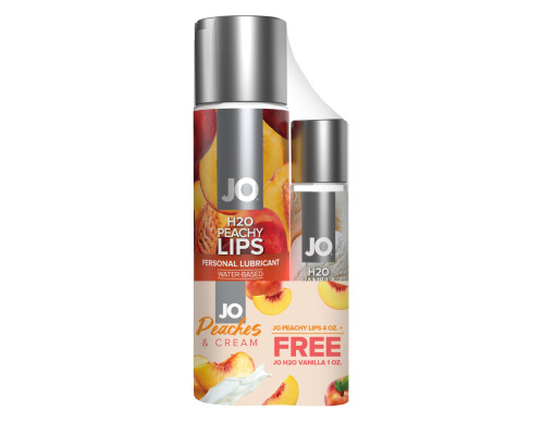 Комплект JO GWP — Peaches & Cream — Peachy Lips 120 мл & H2O Vanilla 30 мл