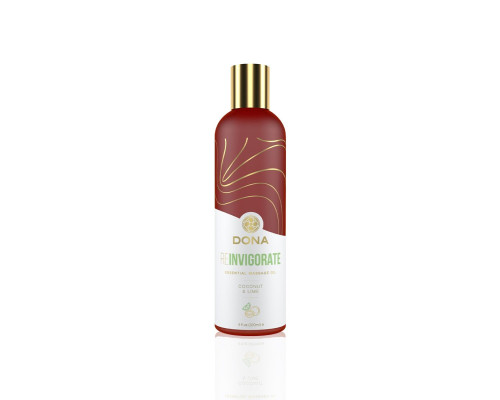 Натуральное массажное масло DONA Reinvigorate — Coconut & Lime (120 мл) с эфирными маслами