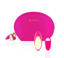 Віброяйце Rianne S: Pulsy Playball Deep Pink з вібрувальним пультом ДК, косметичка-чехол, 10 режимів
