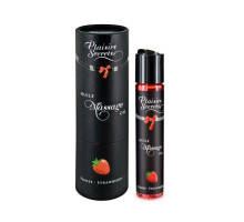 Масажна олія Plaisirs Secrets Strawberry (59 мл) з афродизіаками, їстівна, подарункове паковання