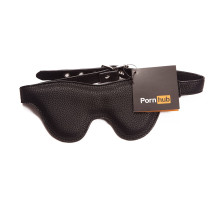Маска на очі Pornhub Faux Leather Mask екошкіра, чорна, дуже комфортна