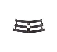Портупея-пояс Bijoux Indiscrets MAZE - Wide Belt and Restraints Black, екошкіра