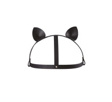 Маска кішечки Bijoux Indiscrets MAZE - Cat Ears Headpiece Black, екошкіра