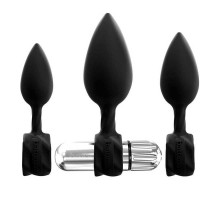 Набір анальних вібропробок Bathmate Anal Training Plugs VIBE, діаметр 2,5 см - 3,1см - 3,8см