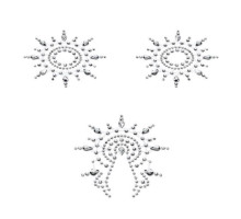 Пестіс з кристалів Petits Joujoux Gloria set of 3 - Silver, прикраса на груди та вульву
