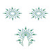 Пестіс з кристалів Petits Joujoux Gloria set of 3 - Green/Blue, прикраса на груди та вульву
