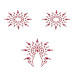 Пестіс з кристалів Petits Joujoux Gloria set of 3 - Red, прикраса на груди та вульву