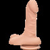 Фалоімітатор Doc Johnson The D - Super D - 6 Inch With Balls - ULTRASKYN - White, діаметр 3,8 см