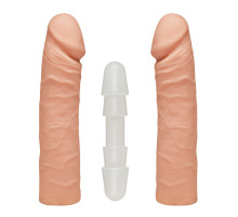 Фалоімітатор подвійний Doc Johnson The D - Double D - 16 Inch - ULTRASKYN, діаметр 4,4 см, Vack-U-Lo