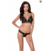 Комплект білизни Passion ERZA SET XXL/XXXL, black, ліф і трусики
