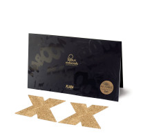 Пестіс - стикини Bijoux Indiscrets - Flash Cross Gold, наклейки на соски