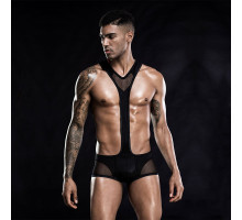 Еротичний чоловічий боді "Потужний Саймон" One Size Black
